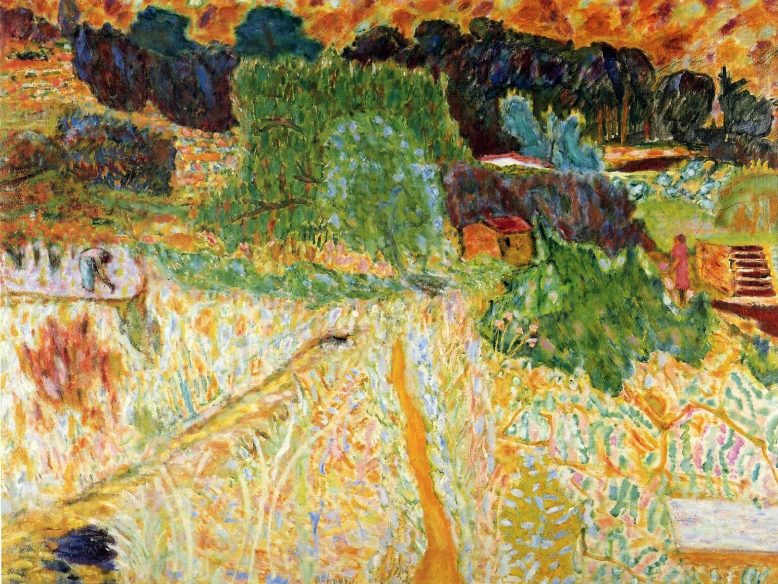 Bonnard View from the artist's studio le Cannet (1945)