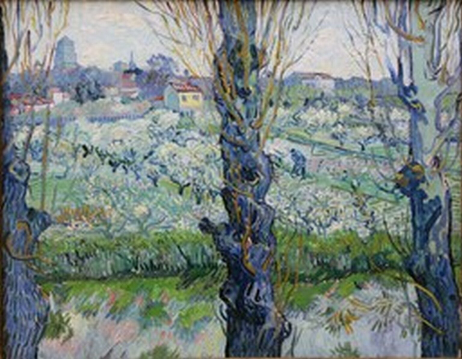 Van Gogh View of Arles, Flowering Orchards (1889)