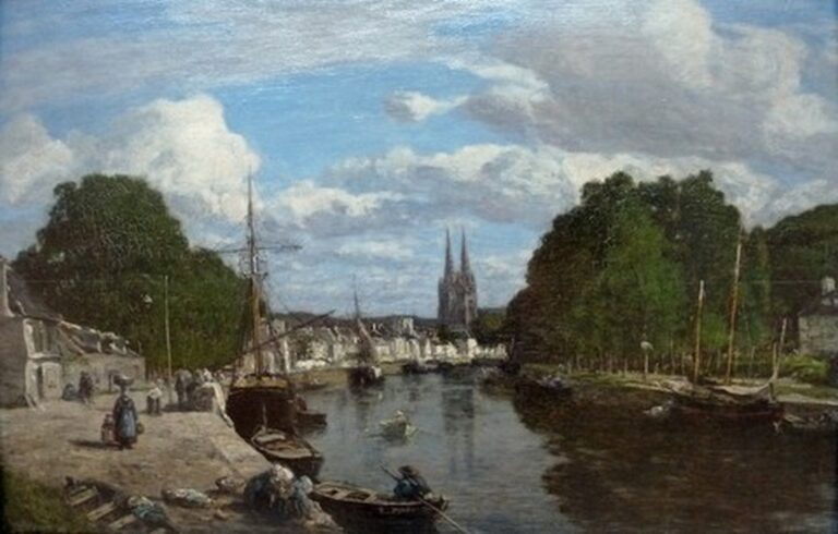 Boudin View of the Port of Quimper (1857)