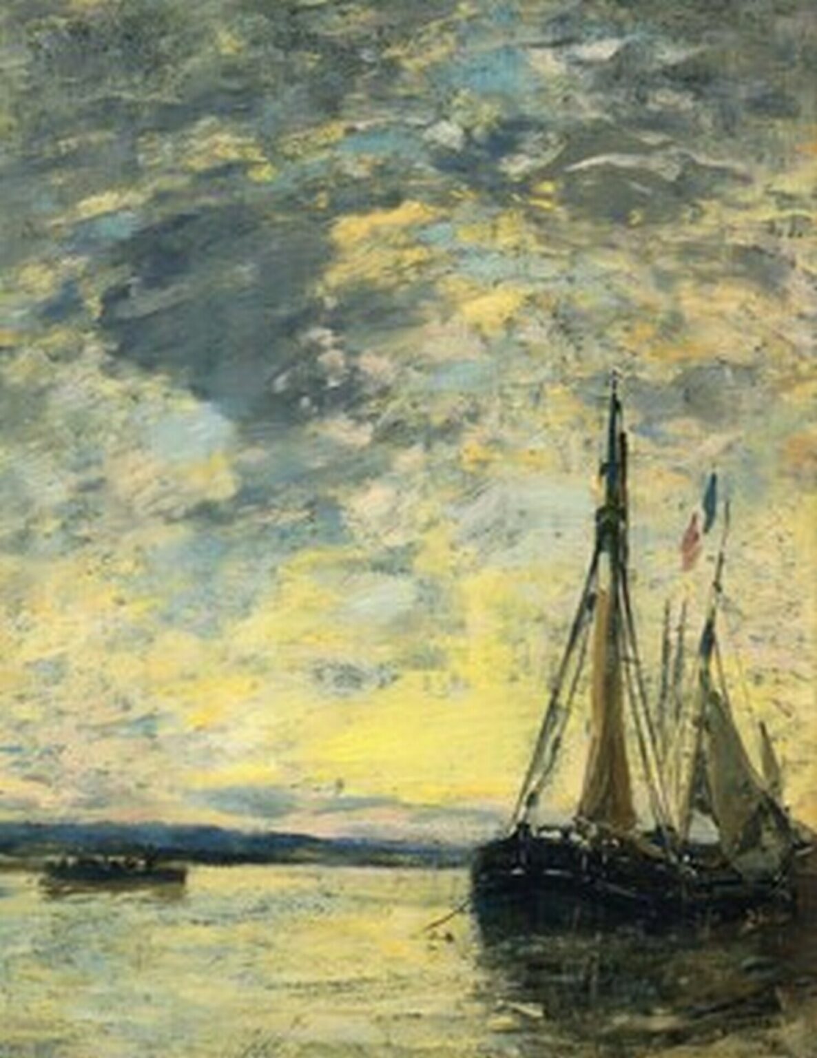 Boudin Voiliers à Quai (c. 1885-90)