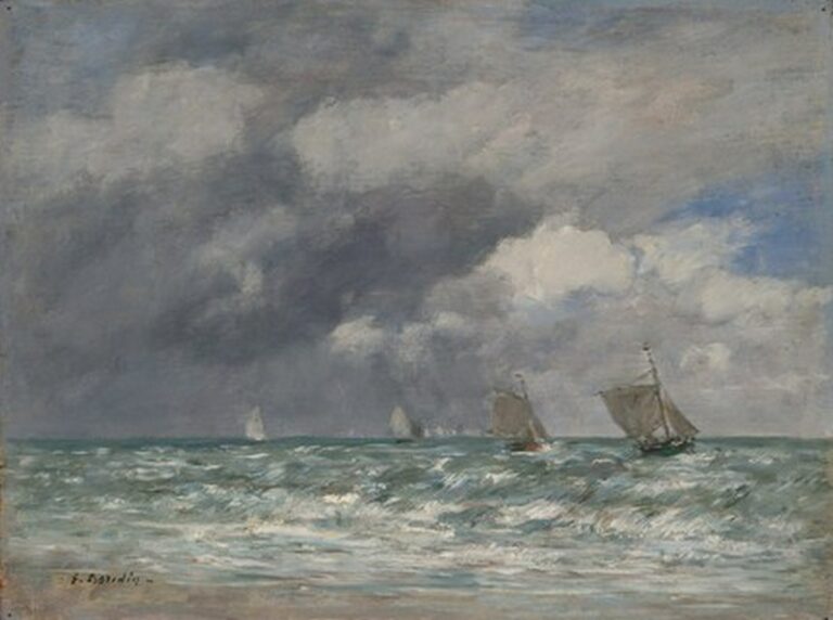 Boudin Voiliers devant Trouville (1884)