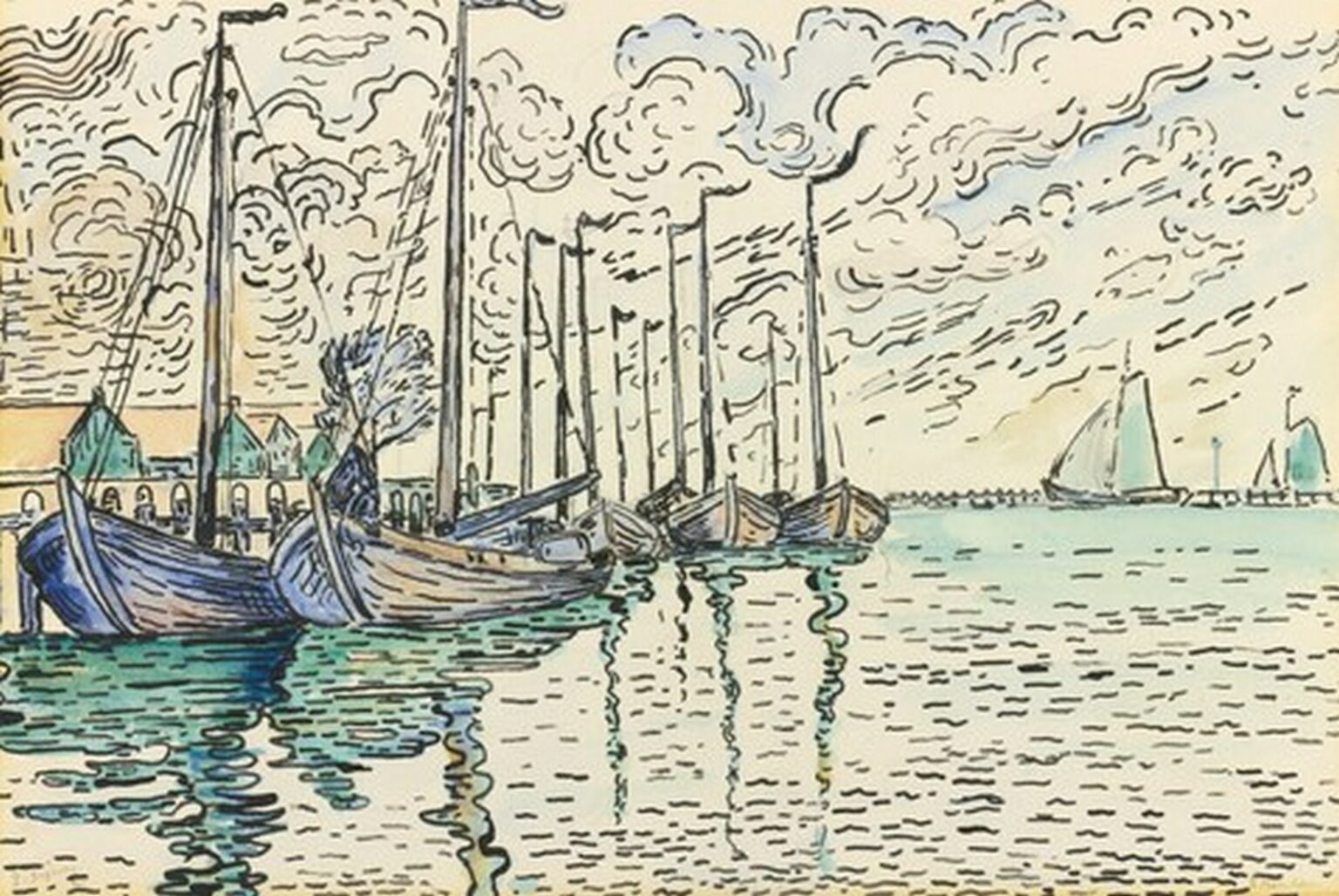 Signac Voledam, Barques de pêche (1896)