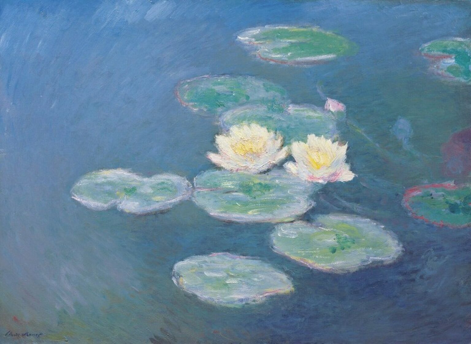 Monet Water Lilies, Evening Effect (1897-1899)