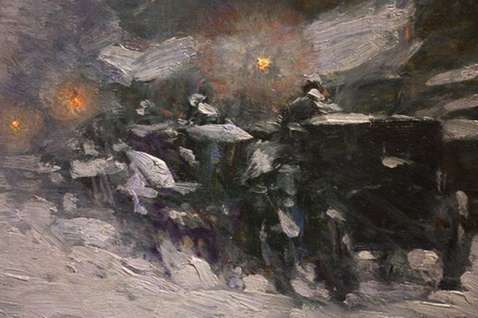 Hassam Winter, Midnight (1894, detail)
