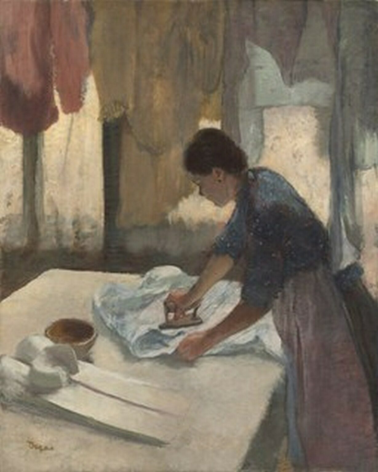 Degas Woman Ironing, begun (c. 1876, completed c. 1887)