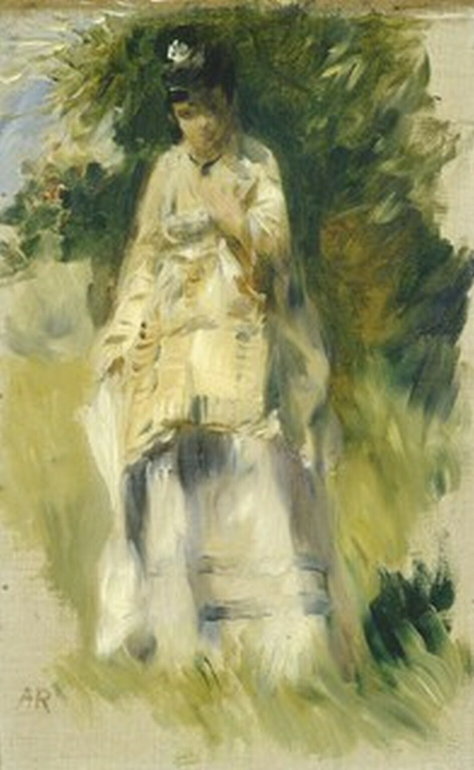 Renoir Woman Standing by a Tree (1866)