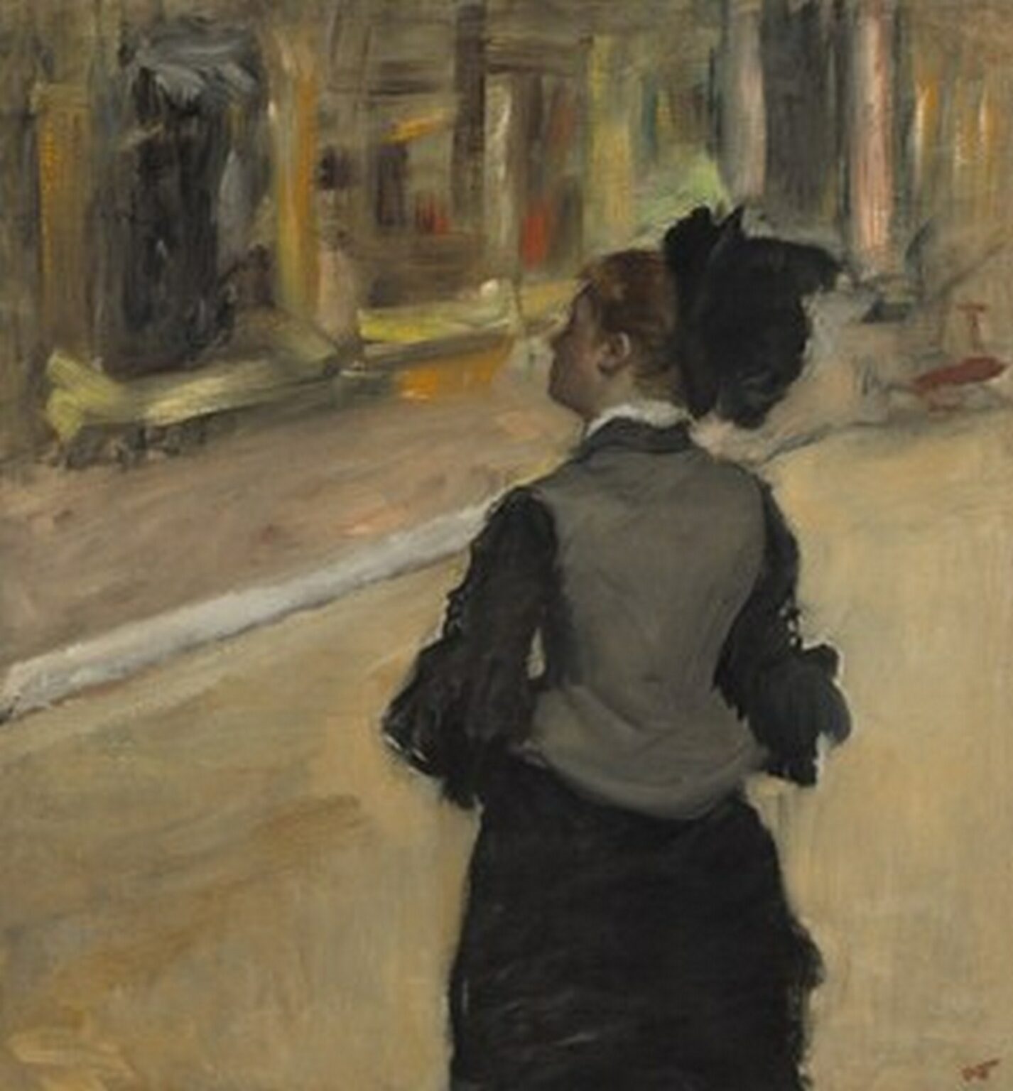 Degas Woman Viewed from Behind (Visit to a Museum, c. 1879-85)