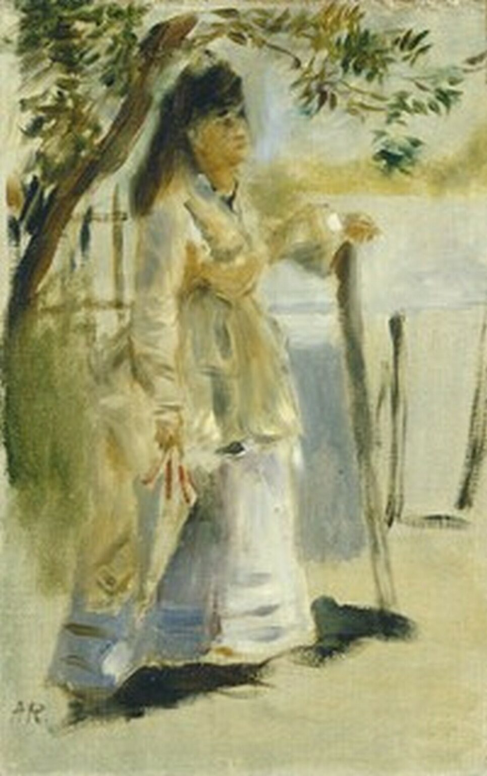 Renoir Woman by a Fence (1866)