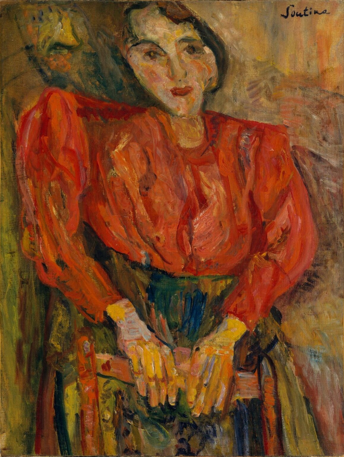 Soutine Woman in Red Blouse (c. 1919)