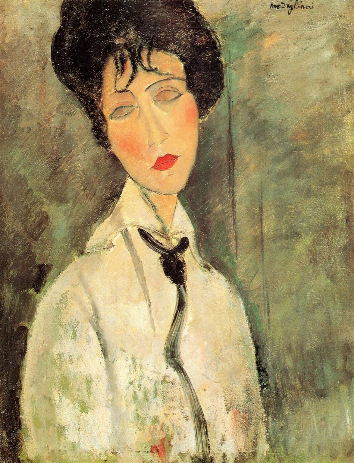 Modigliani Woman with a black tie (1917)