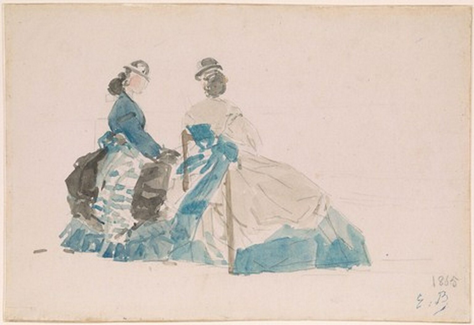 Boudin Women on the Beach (1865)