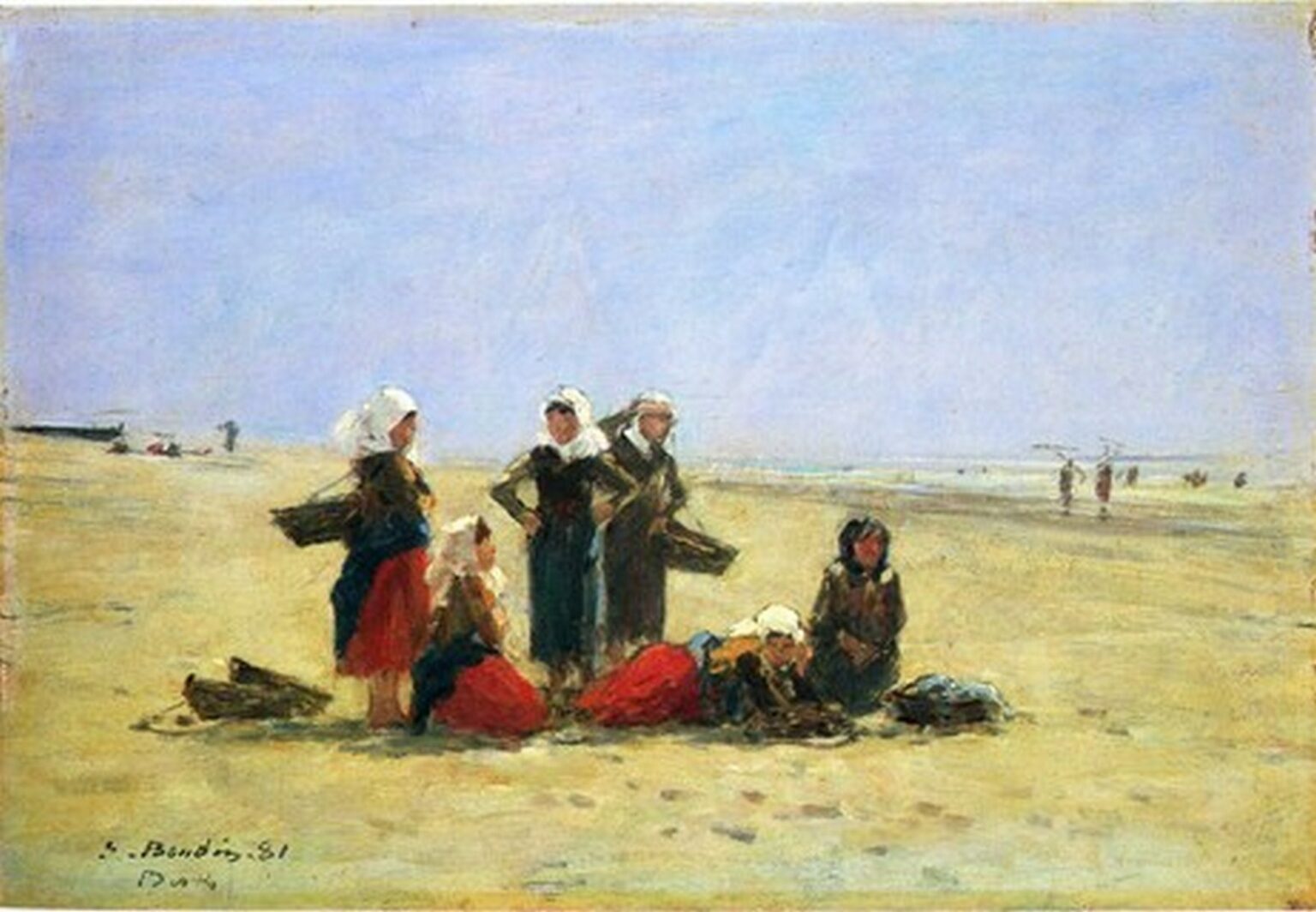 Boudin Women on the Beach at Berck (1881)