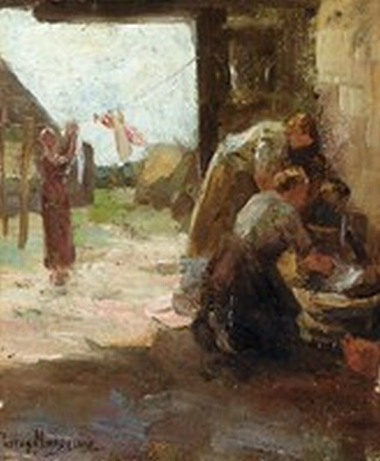 Mondrian Women washing clothes (c. 1894-96)