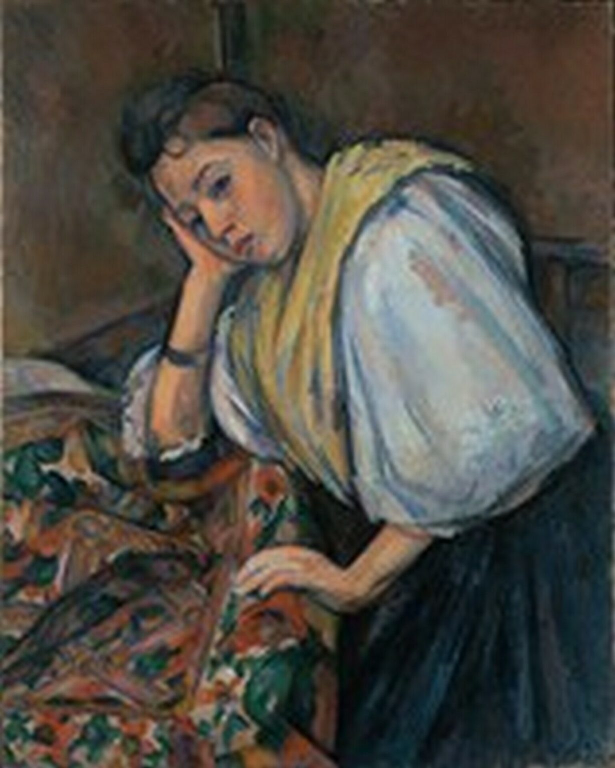 Cézanne Young Italian Woman at a Table