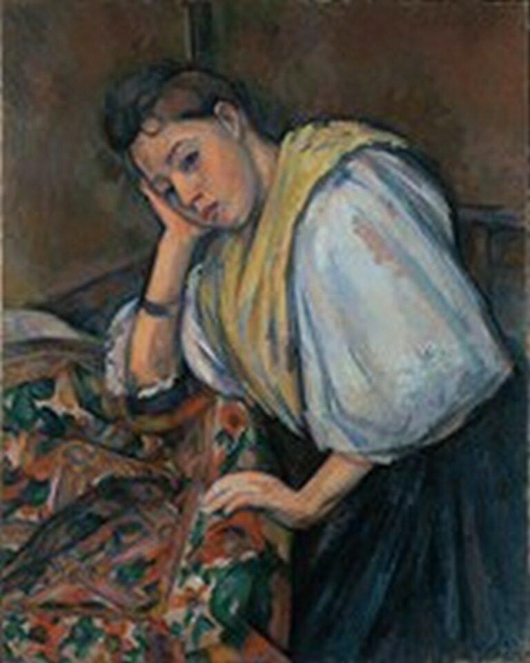 Cézanne Young Italian Woman at a Table