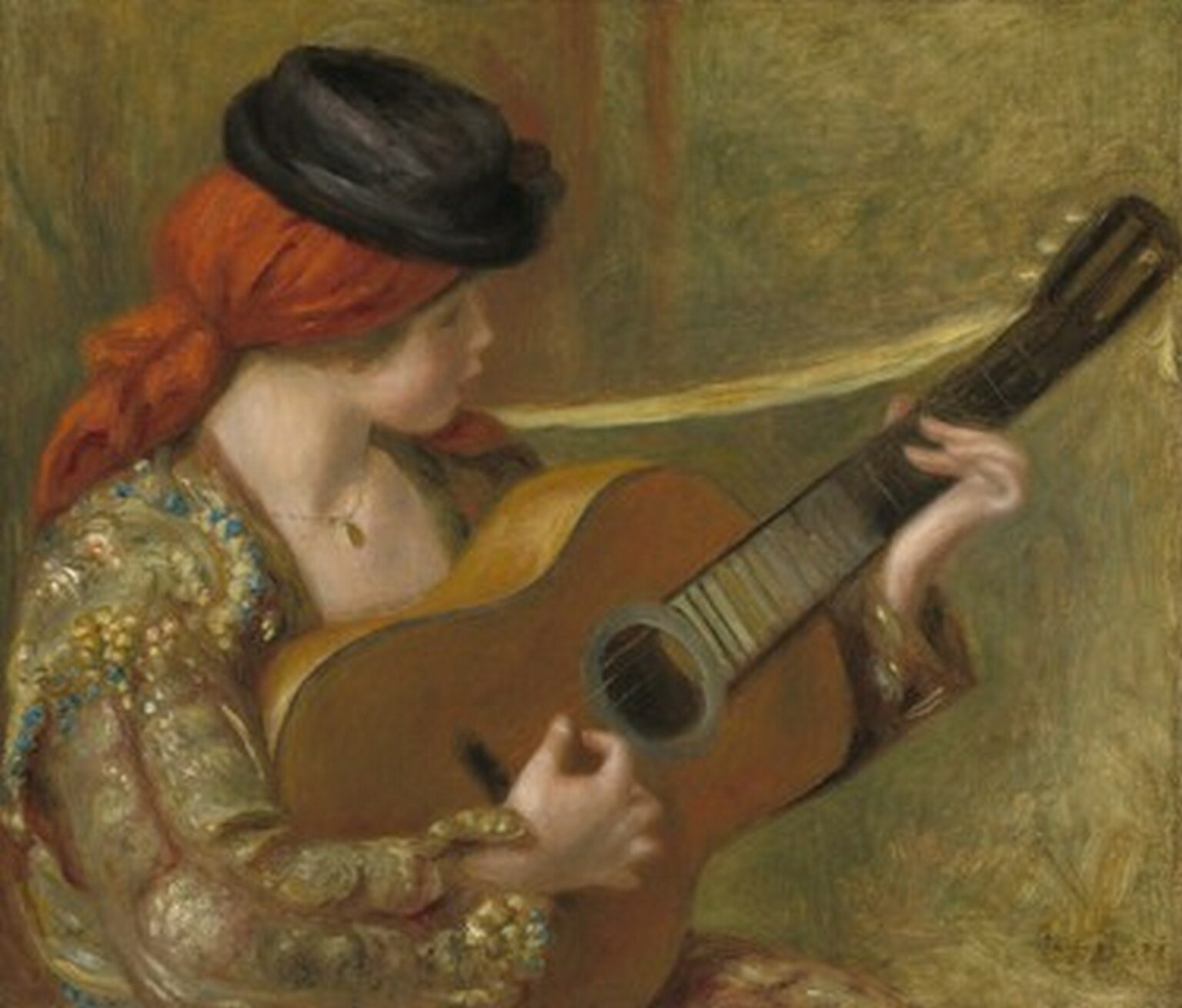 Renoir Young Spanish Woman with a Guitar (1898)