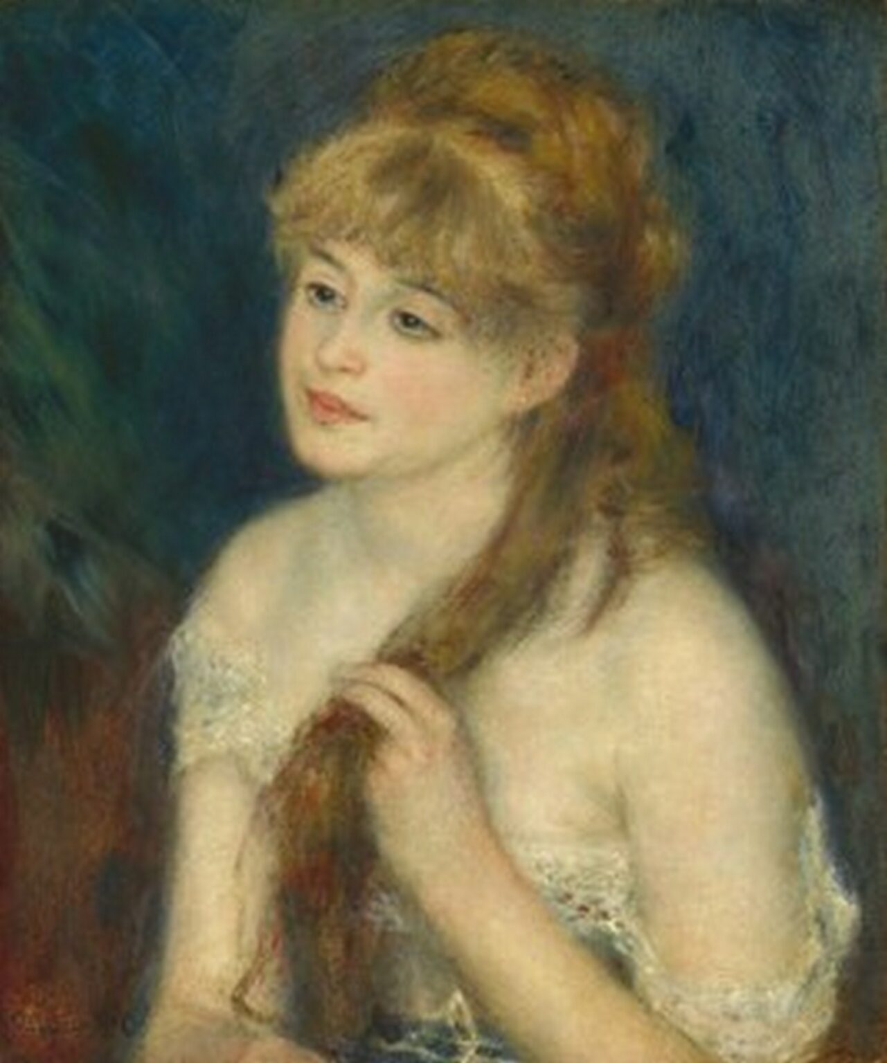 Renoir Young Woman Braiding Her Hair (1876)