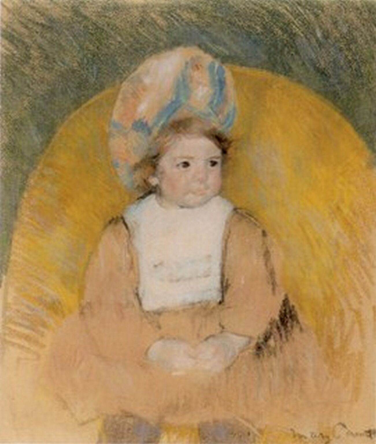 Cassatt Young girl seated in a yellow armchair (1902)
