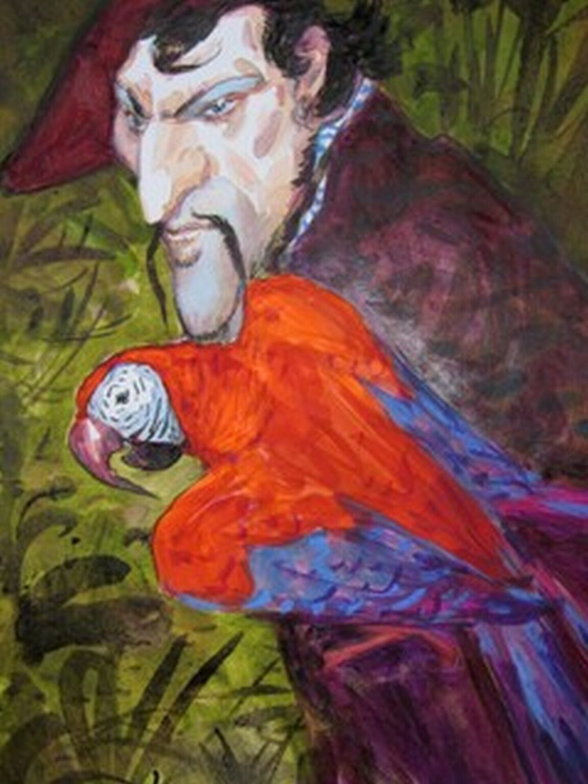 Gauguin Paul Gauguin et son perroquet