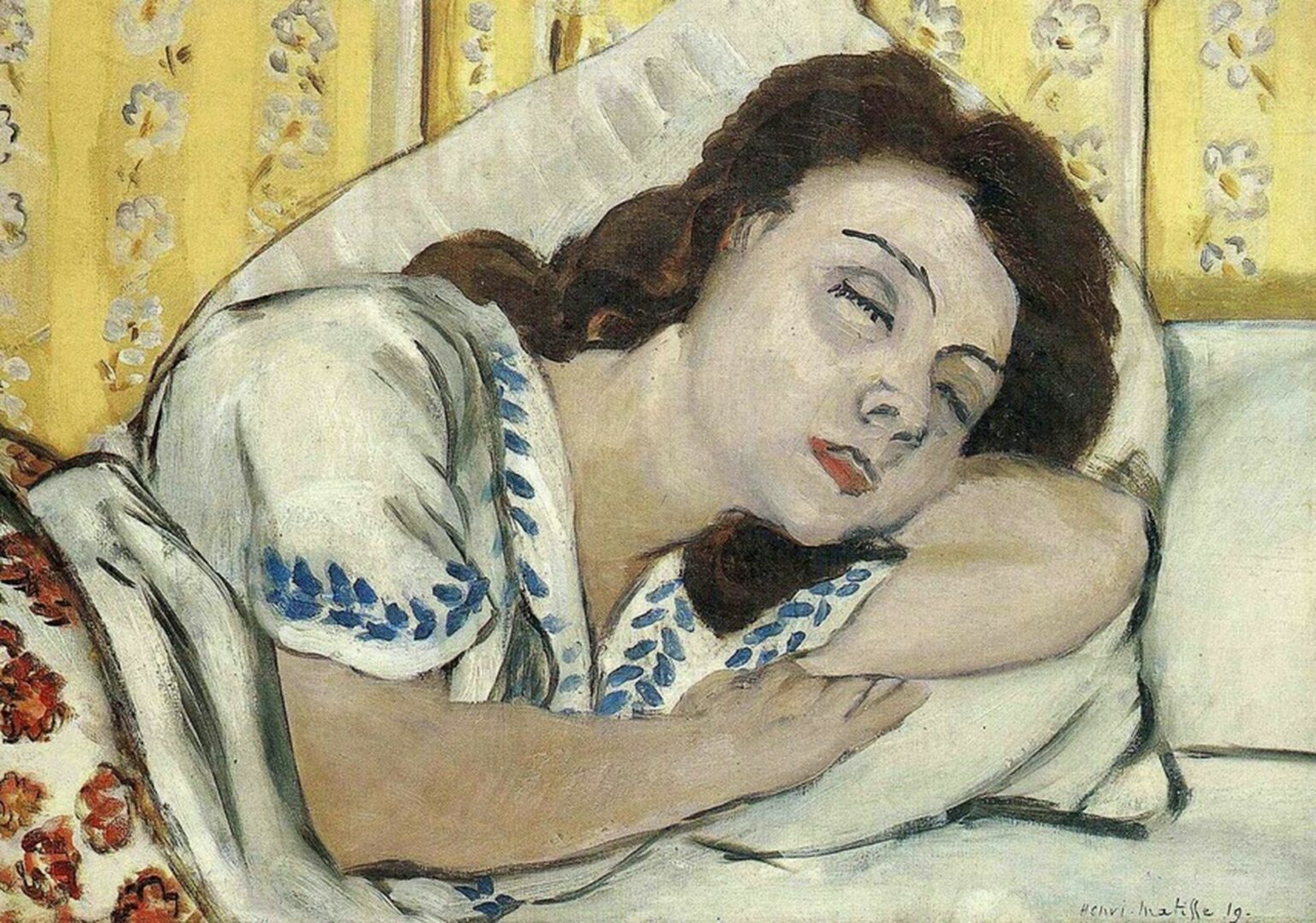 Matisse Portrait of Margurite sleeping